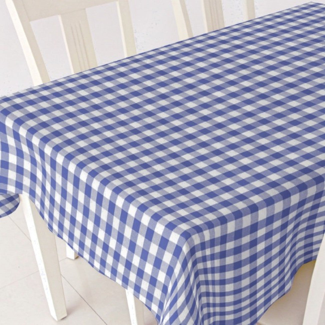 Klassisk blåternet voksdug – 120 cm bred