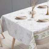 Blomsterbånd – Creme voksdug med blomsterbort, bordende