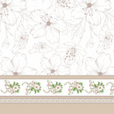 Blomsterbånd – Creme voksdug med blomsterbort, mønster