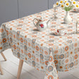 Retroblomst – Creme voksdug med grafiske blomster, bordende