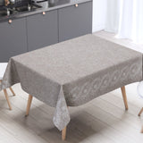 Silva Beige – Beige voksdug med elegant ornamentbort, miljø