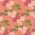 Blomster på orange baggrund, Lola Voksdug