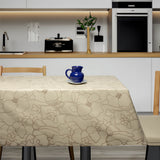 Elegant Blomst – Voksdug i beige