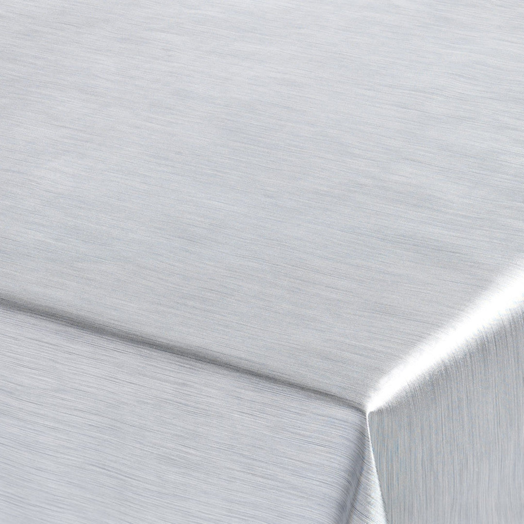 Ensfarvet Voksdug Metallic-look – Sølv