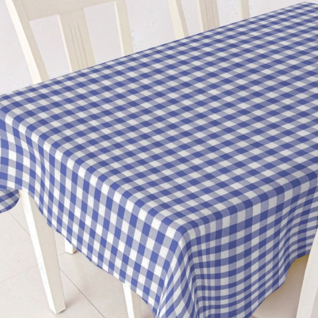 Klassisk blåternet voksdug – 120 cm bred