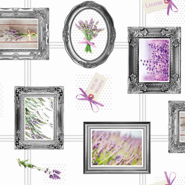 Lavendel Museet, voksdug med lavendel motiver
