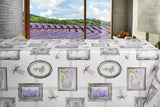 Lavendel Museet, voksdug med lavendel miljø