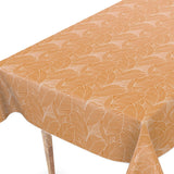 Mathilda lys brun/beige - Voksdug med stregblade