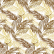 Palmeblade Beige - Hvid voksdug med palmeblade