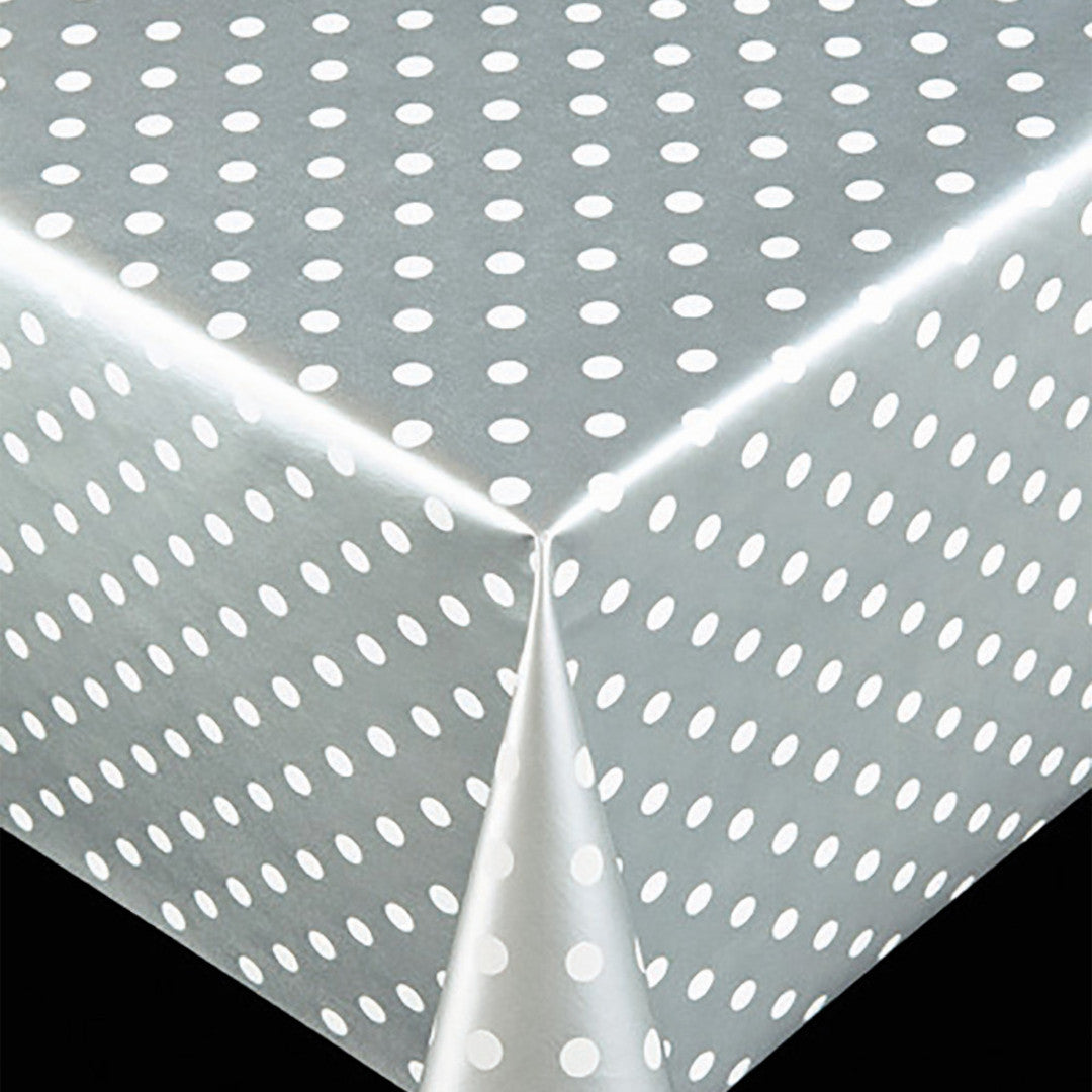 PVC fri voksdug – Polka Grey