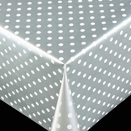 PVC fri voksdug – Polka Grey