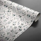 Sølvflor Elegance - Voksdug med prægede sølvblomster, grå bund, rullet