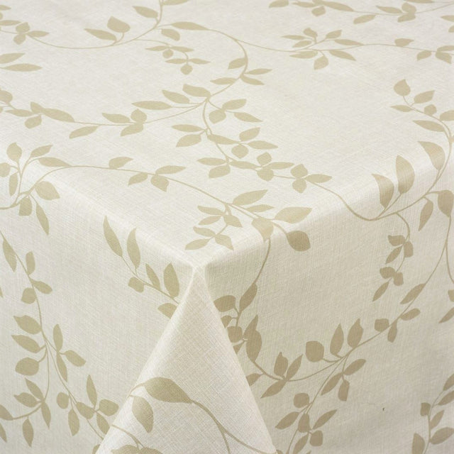 Voksdug Linette i hør-look – Beige, nærbillede