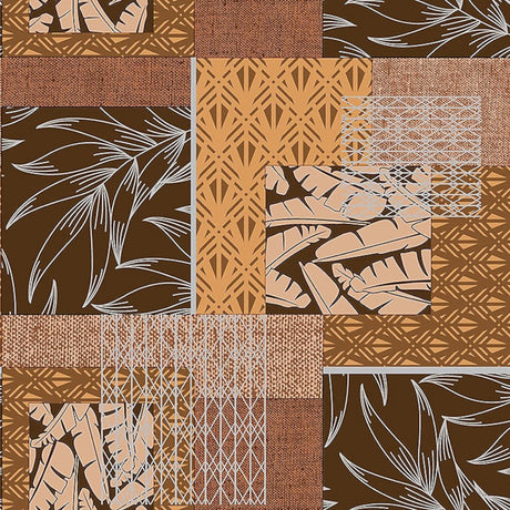 Voksdug med blomster mix – Brune og varme farver