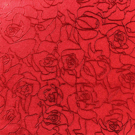 Voksdug Metallic Rose-motiv – Rød