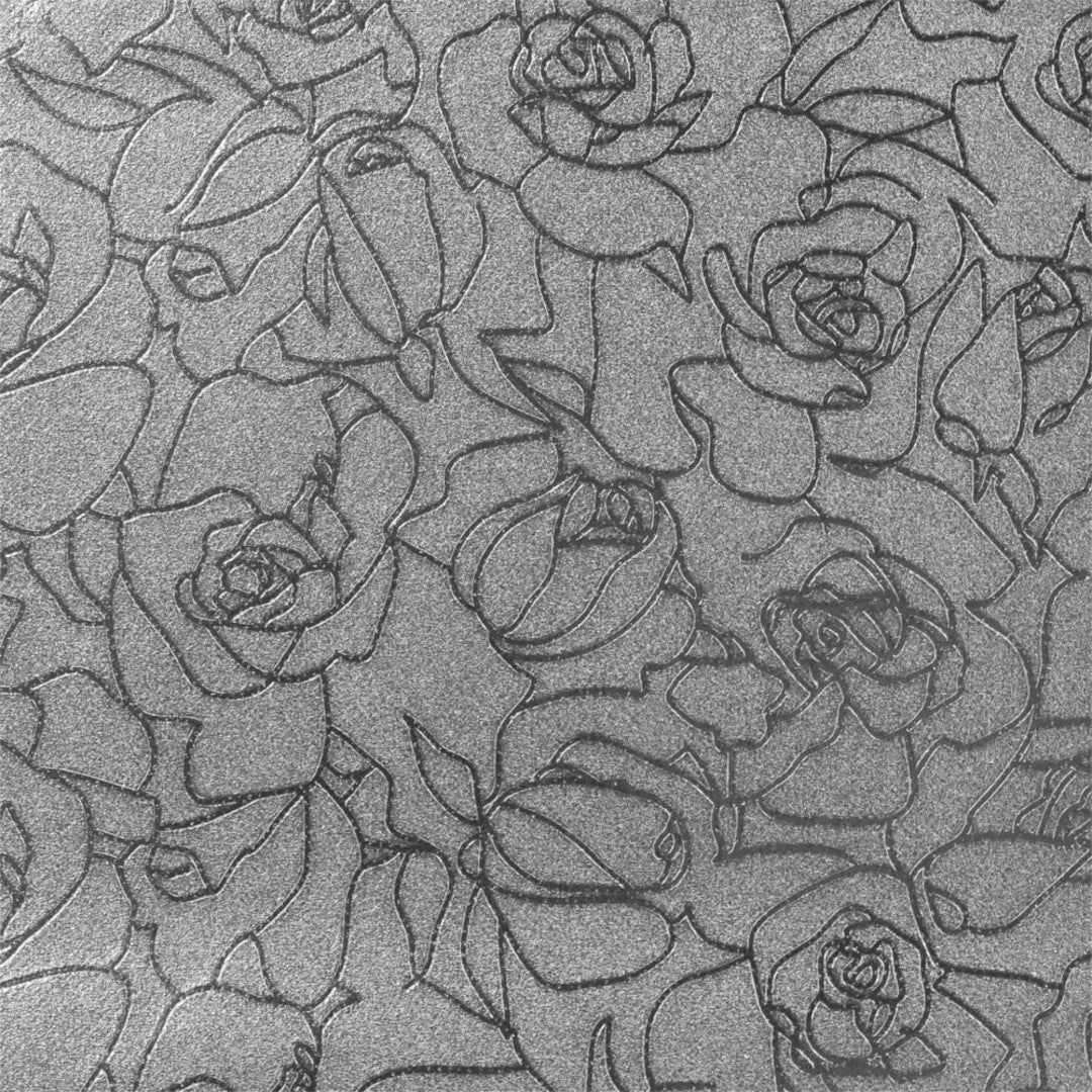 Voksdug Metallic Rose-motiv – Sølv