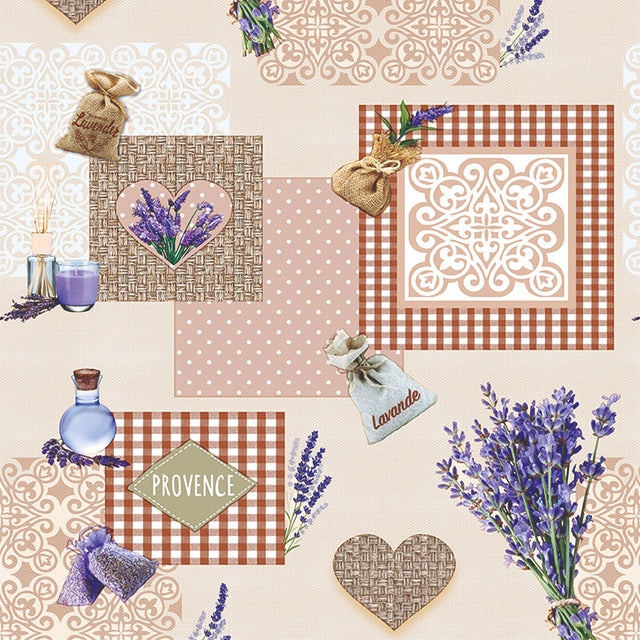 Provence Rustique - Voksdug med lavendel motiver