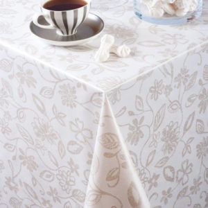 Blomsterranke Grå Voksdug