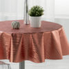 Wavy Pink Rund Voksdug Ø160