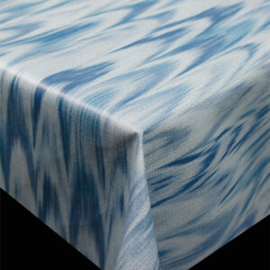 Ikat blue Pvc Fri Voksdug