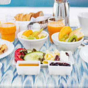 Ikat Blue PVC fri voksdug_1