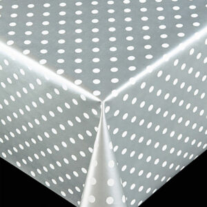 Polka Grey Pvc Fri Voksdug