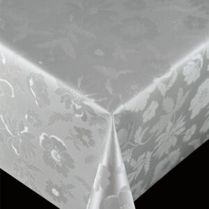 Præget blomst grå pvc fri voksdug