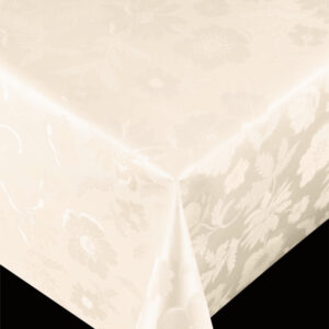 Præget blomst offwhite pvc fri voksdug