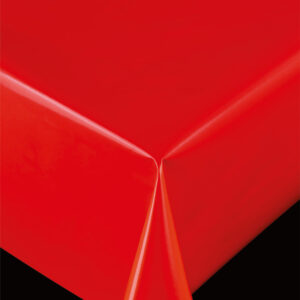 Rød ensfarvet glat pvc fri voksdug