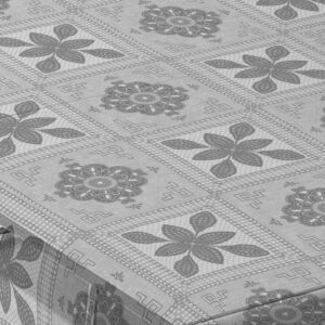 Pompeya, klar plast halv gennemsigtig voksdug i sølv og hvid