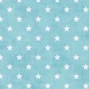 Starlet, lys blå voksdug med hvide stjerner