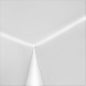 Hvid ensfarvet voksdug 140 cm bred