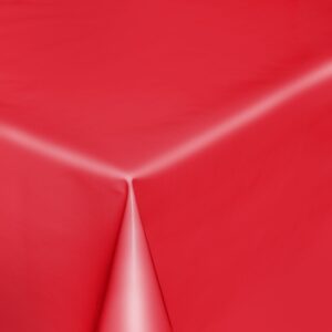 Rød ensfarvet voksdug 140 cm bred