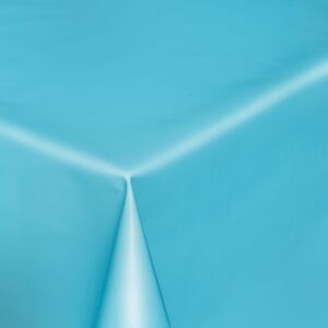 Turkis ensfarvet voksdug 140 cm bred