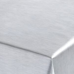 Ensfarvet Voksdug Metallic-look - Sølv