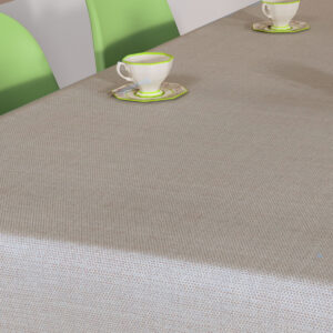 Ensfarvet Voksdug Præget Denim-look - Beige