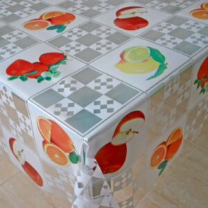 Gennemsigtig voksdug med tryk - Frugter