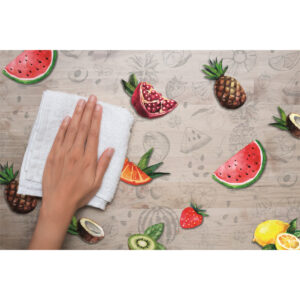 Gennemsigtig voksdug med tryk - Tropiske frugter - 2