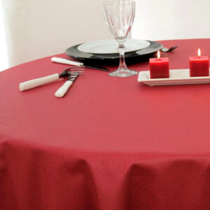Dali Ensfarvet Tekstilvoksdug 140 cm bred Rød_2