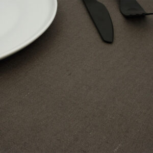 Ensfarvet tekstilvoksdug i 100% hør - Antracit