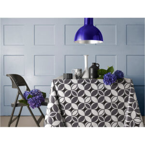 Firkløver grå, voksdug med grafisk mønster 2