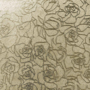 Voksdug Metallic Rose-motiv - Guld