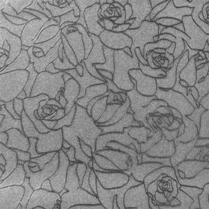 Voksdug Metallic Rose-motiv - Sølv