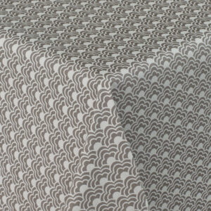 Voksdug i tekstil-look med grafisk mønster - Grå