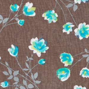 Voksdug med blå ærteblomster