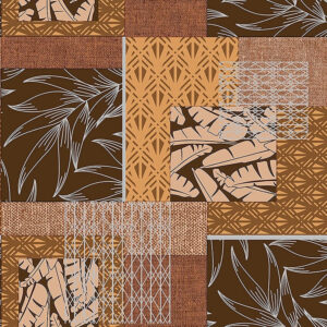 Voksdug med blomster mix - Brune og varme farver