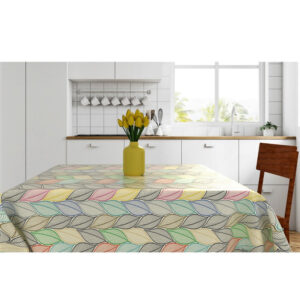 Voksdug med farverige blade - Præget overflade 2