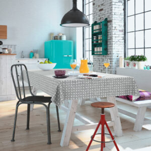 Voksdug med flot grafisk mønster - Naminka Grå 2