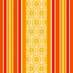 Voksdug med franske striber - Gul 2