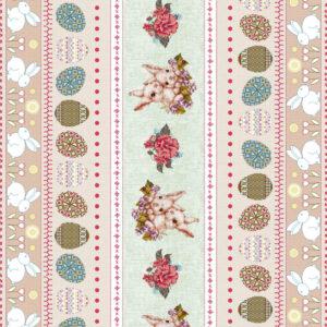 Voksdug med påskeharen og påskeæg 2